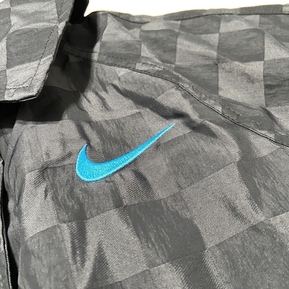 Nike Sportswear Coaches Jacket NSW Checkered Button CZ8170 Nylon Women's SMALL - Picture 7 of 9
